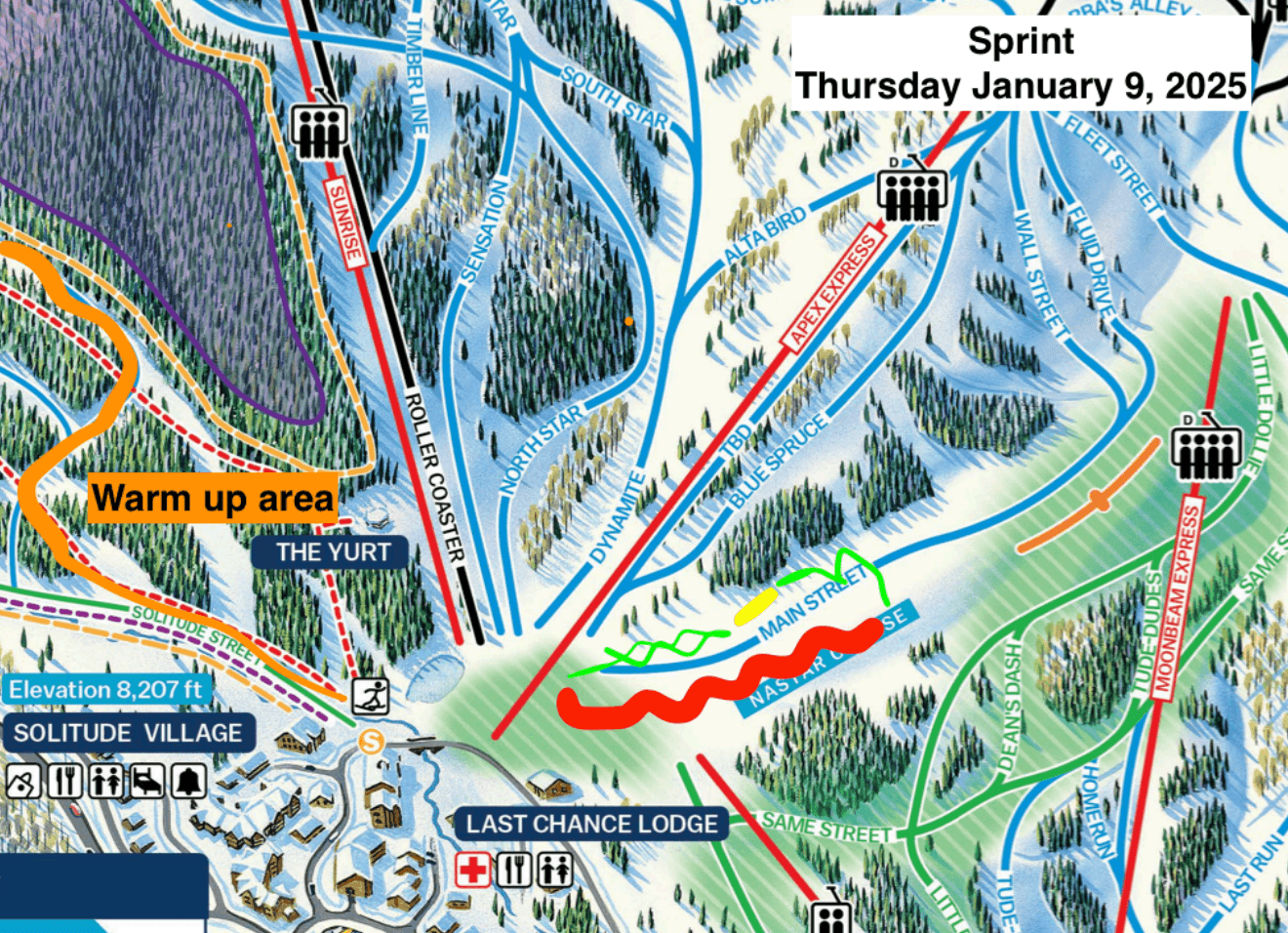 Sprint course map